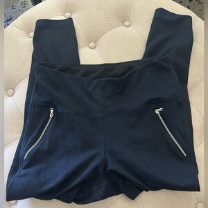 Old Navy Dark Blue Leggings with Zipper Pockets
